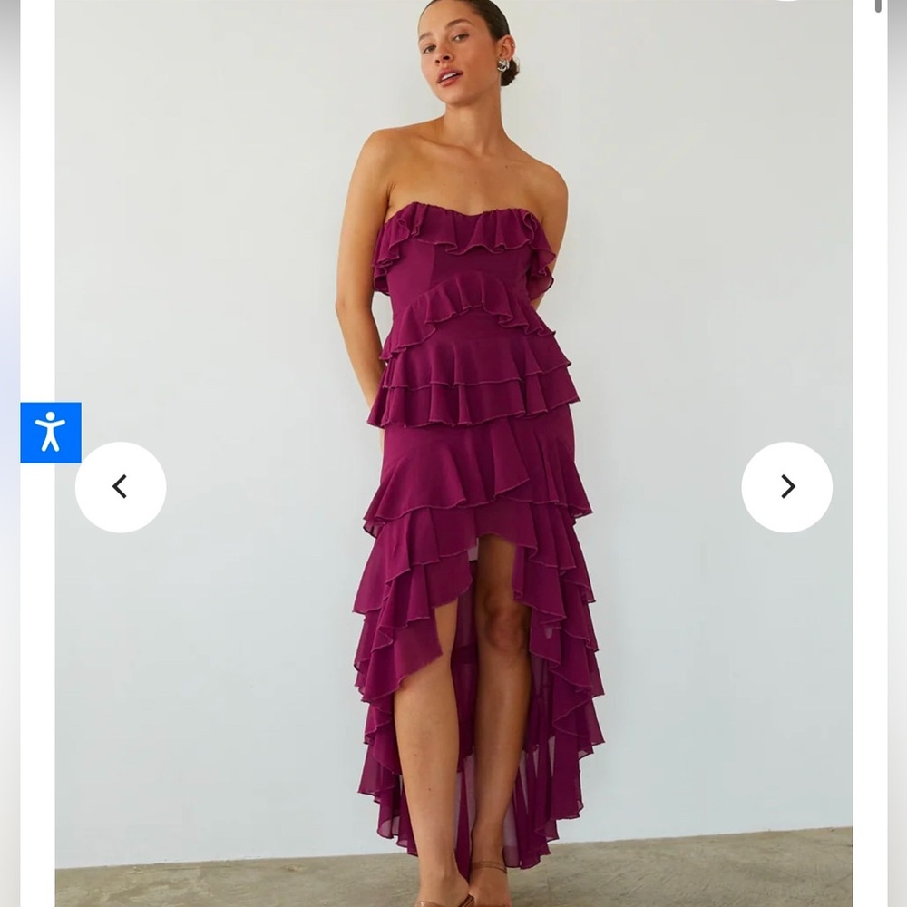 American Threads Berry Ruffle dress